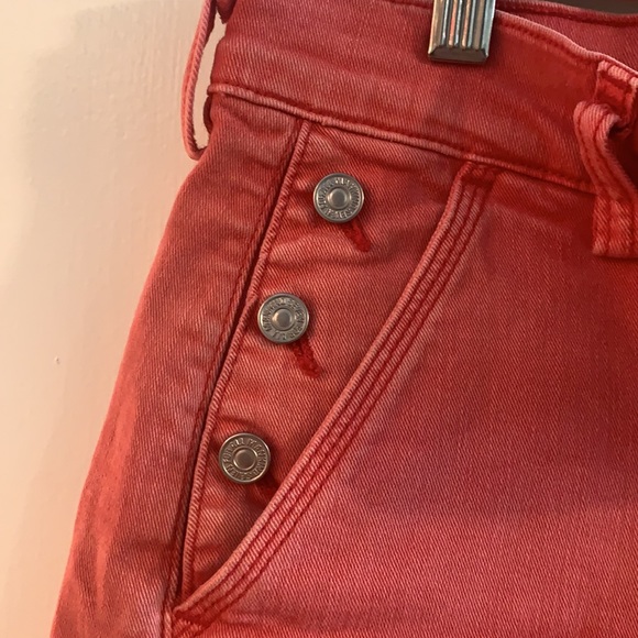 7 Seven for All Mankind salmon pink red shorts 27 - Picture 5 of 7
